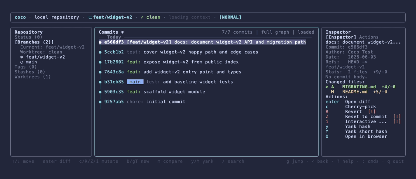 coco ui — Catppuccin Macchiato theme