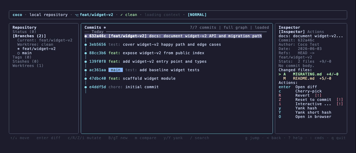 coco ui — Catppuccin theme