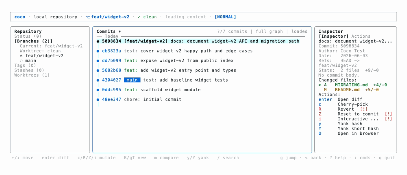 coco ui — GitHub Light theme