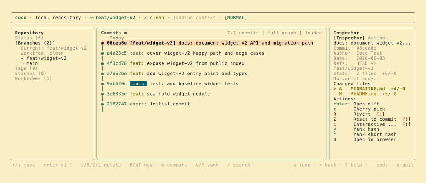 coco ui — Gruvbox Light theme