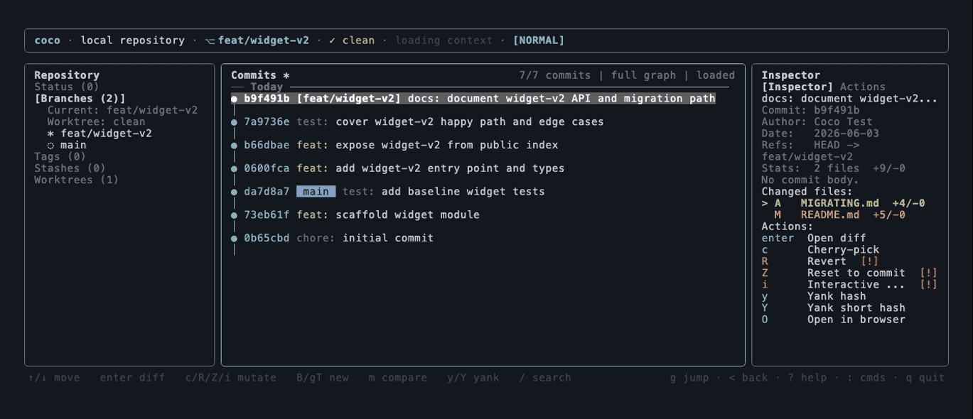 coco ui — Iceberg theme