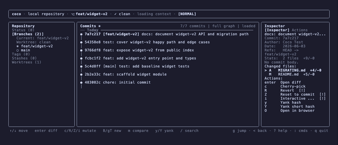 coco ui — Monochrome theme