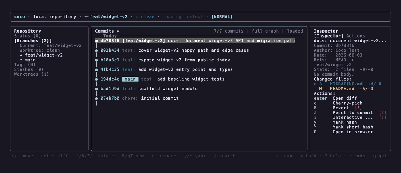 coco ui — Rosé Pine theme