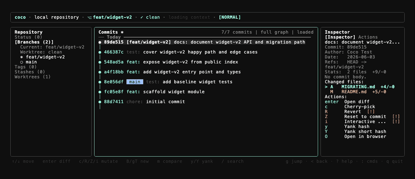 coco ui — Vesper theme