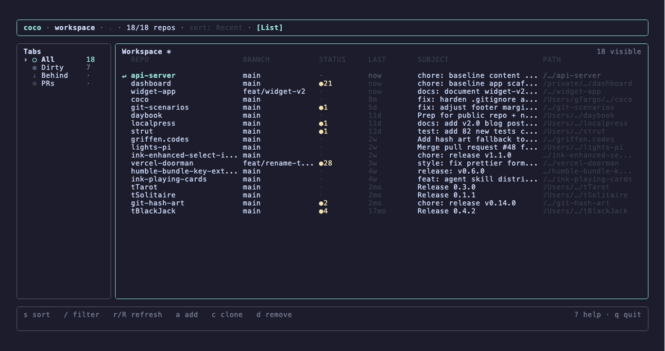 Workspace add-a-repo prompt with tab path completion